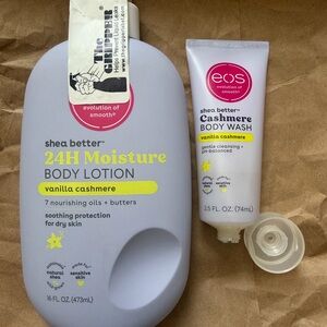 eos Shea Better Vanilla Cashmere Body Wash and Lotion Set - Lavender